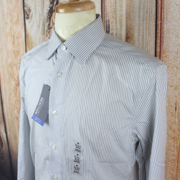 Kenneth Cole Men's Non Iron Slim Fit Dress Shirt - Picture 4 of 8